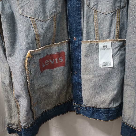 Levi’s Denim 4 Pocket Chore Jean Trucker Jacket Men’s Size XXLarge - Picture 2 of 16
